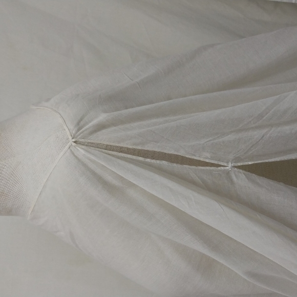 Collection 18 100% Cotton Off White Top Cover Up With Lacy Hem - Picture 5 of 10